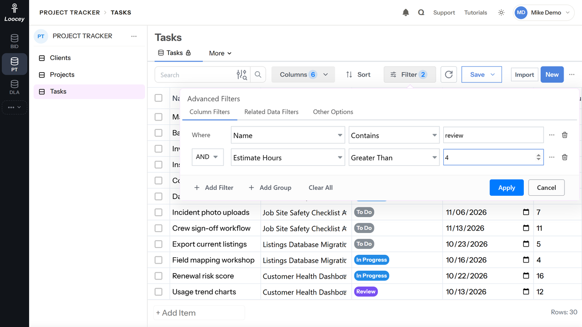 Search & Filters