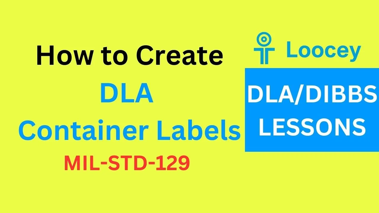 Loocey DLA video tutorial: How To Create DLA Container Labels (MIL-STD-129R) with Loocey's DLA Label Maker