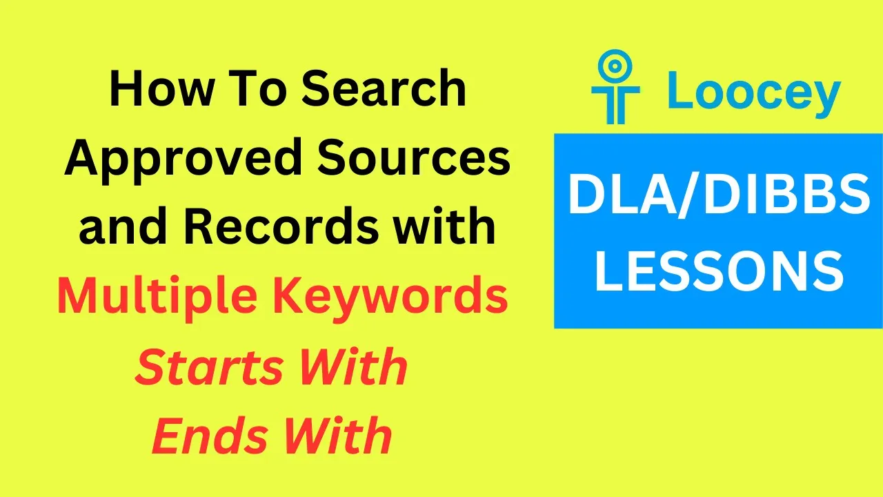 Loocey DLA video tutorial: How To Search Approved Sources and Records with Multiple Keywords in Loocey