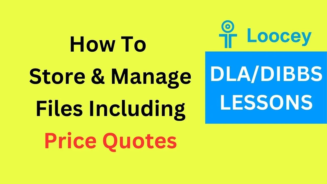 Loocey DLA video tutorial: How To Store and Manage Files Including Price Quotes in Loocey