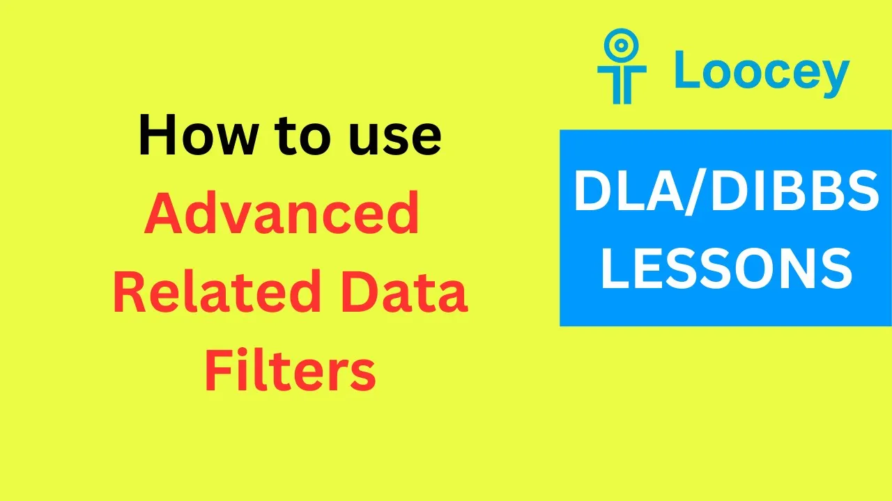 Loocey DLA video tutorial: How to Use Advanced Related Data Filters for DLA RFQs in Loocey