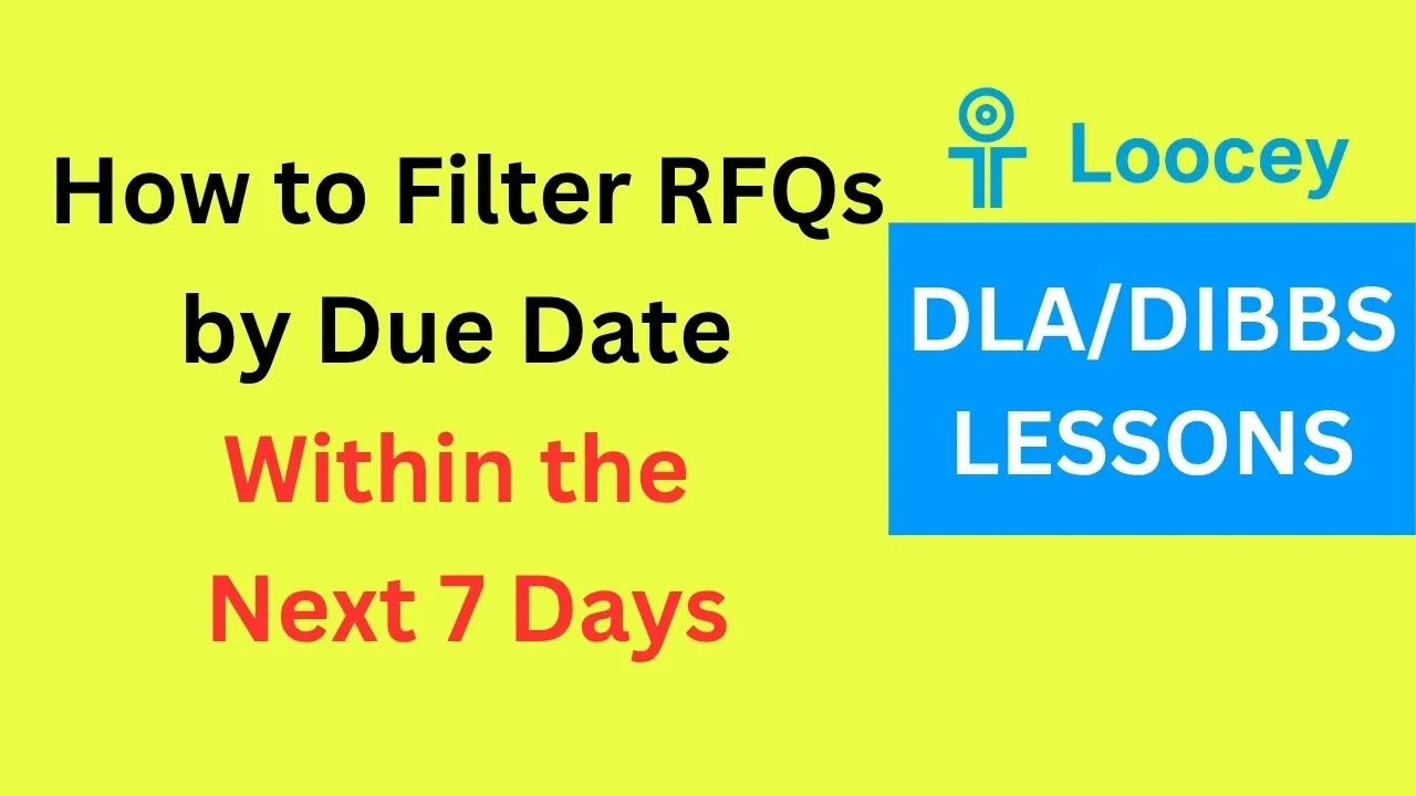 Loocey DLA video tutorial: How to Filter the Bidding Board by Due Date Within the Next 7 Days in Loocey